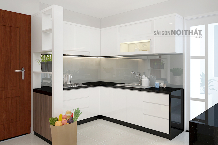 Tư vấn chọn mẫu tủ bếp L đẹp v&agrave; tiện dụng